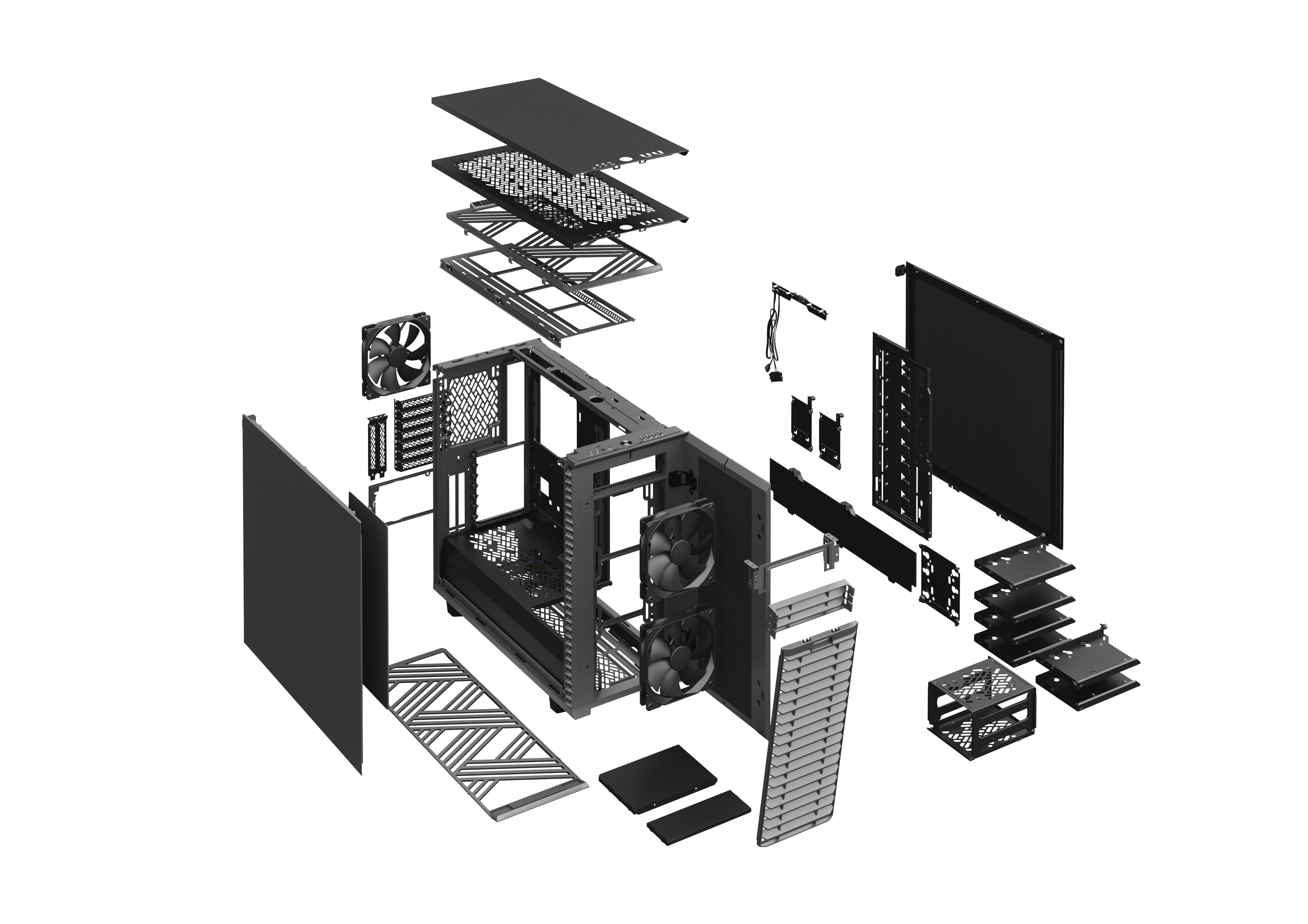 FRACTAL DESIGN Define 7 Grey PC-Gehäuse, Grau