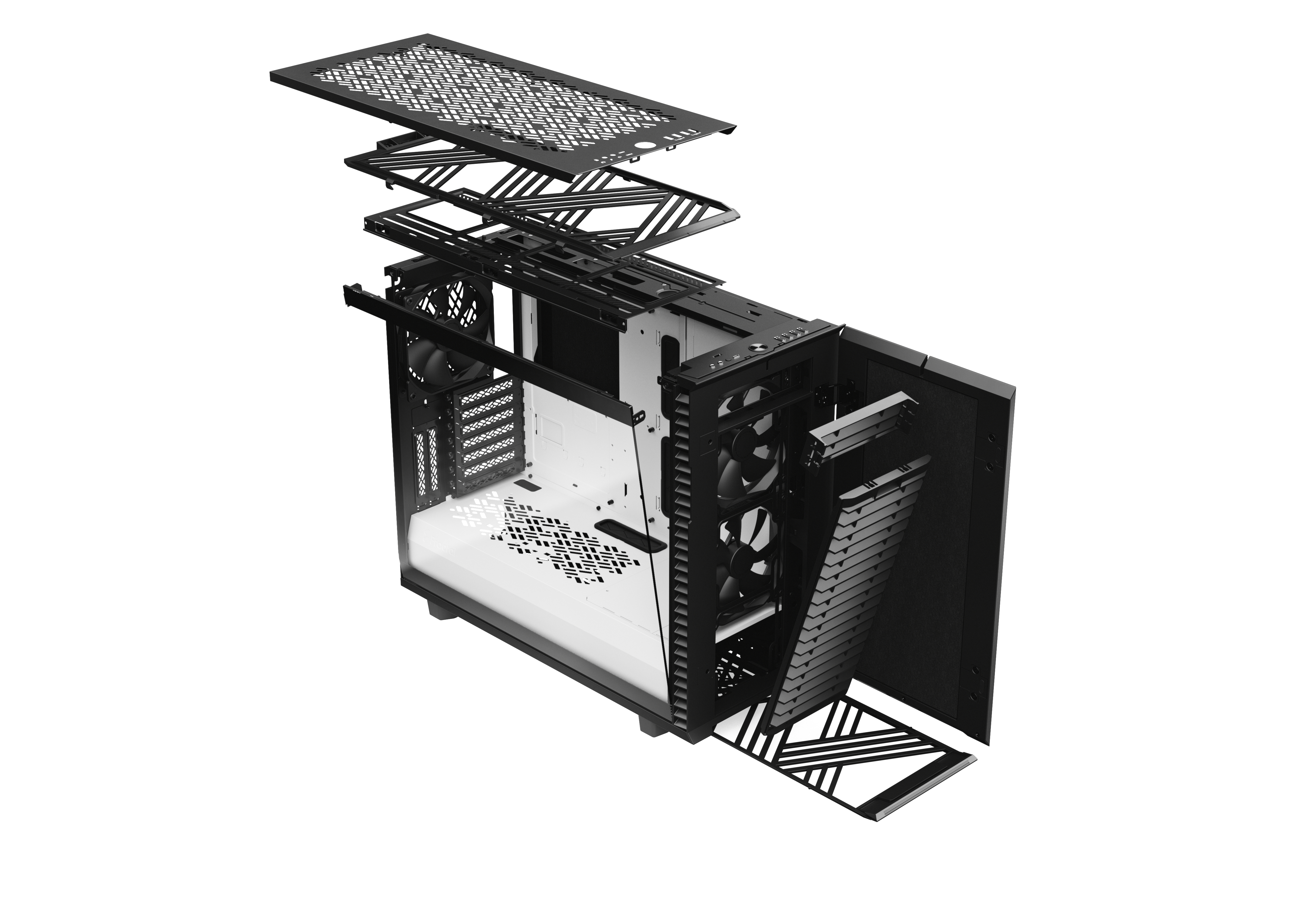 FRACTAL DESIGN Define 7 Black and White TG PC-Gehäuse, Schwarz/Weiß