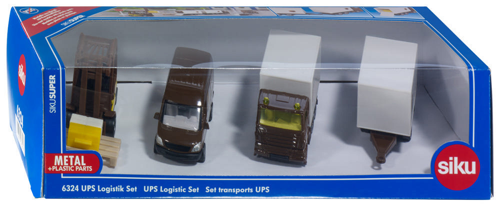 SIKU UPS Logistik Set Modellfahrzeuge Mehrfarbig