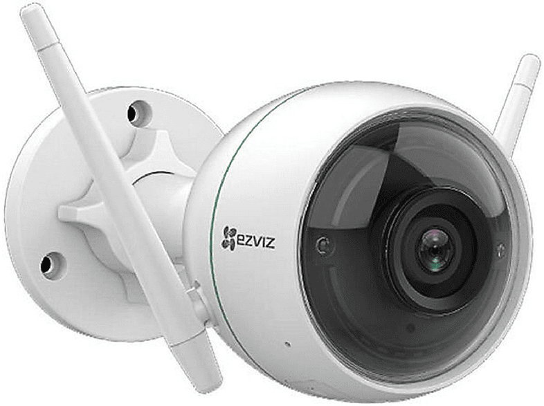 Cámara de vigilancia IP - Ezviz C3WN, WiFi, Full HD, Visión nocturna, Resistente a la interperie IP66, Blanco