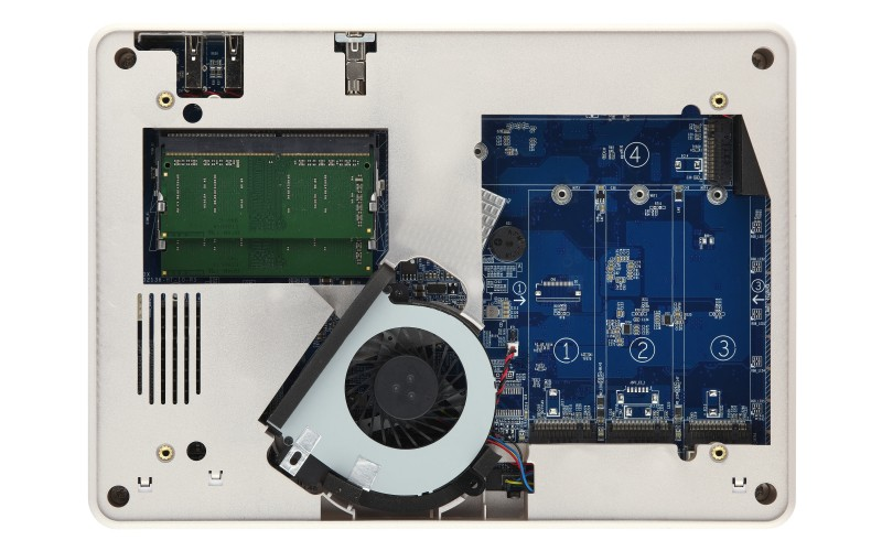 Servidor NAS - QNAP TBS-453DX-4G, 4GB, 4 Bahías, Blanco