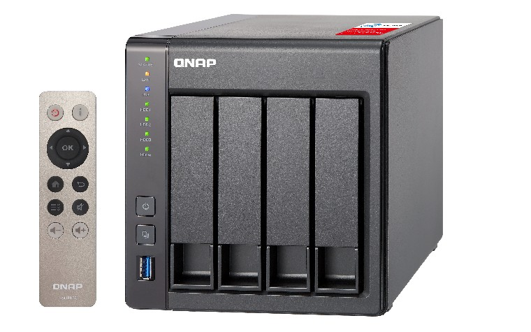 Servidor NAS - QNAP SOHO, 8GB, Ethernet, 4 Bahías, Negro
