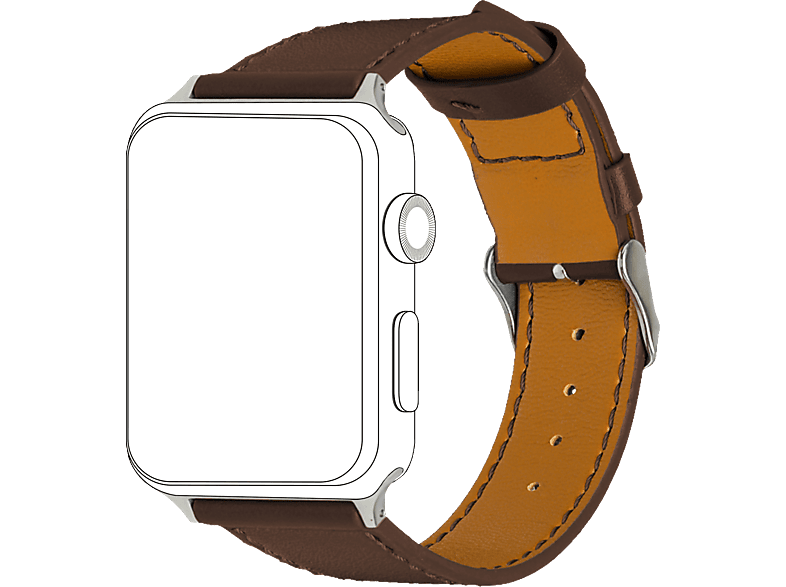 TOPP 40-37-1835, Ersatz-und Wechelarmband, Apple, Braun | Armbänder passend für Apple Watch