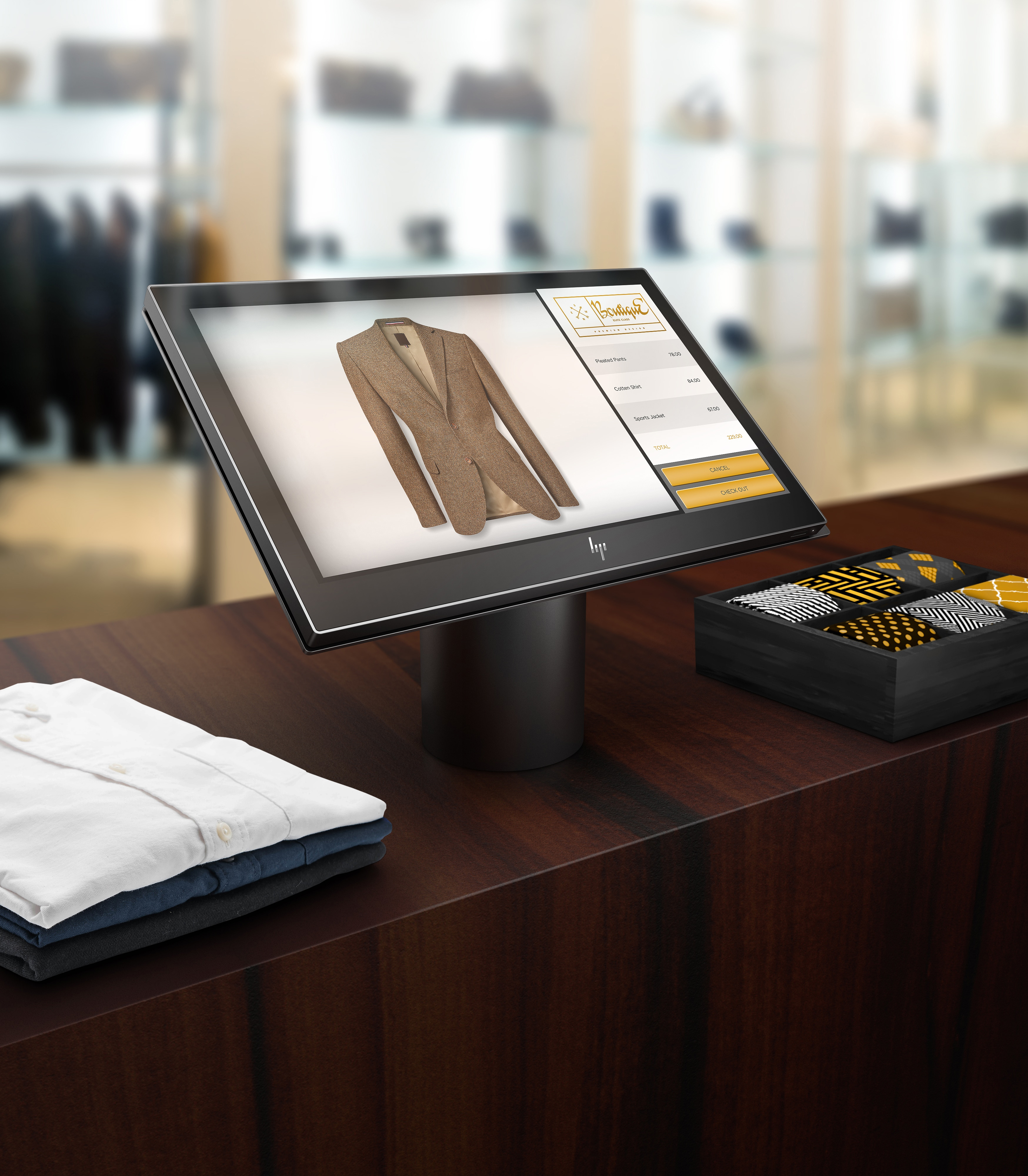 HP - B2B ElitePOS G1 Retail-System, Modell 141 - Celeron® 3965U - 4 GB - 128 GB