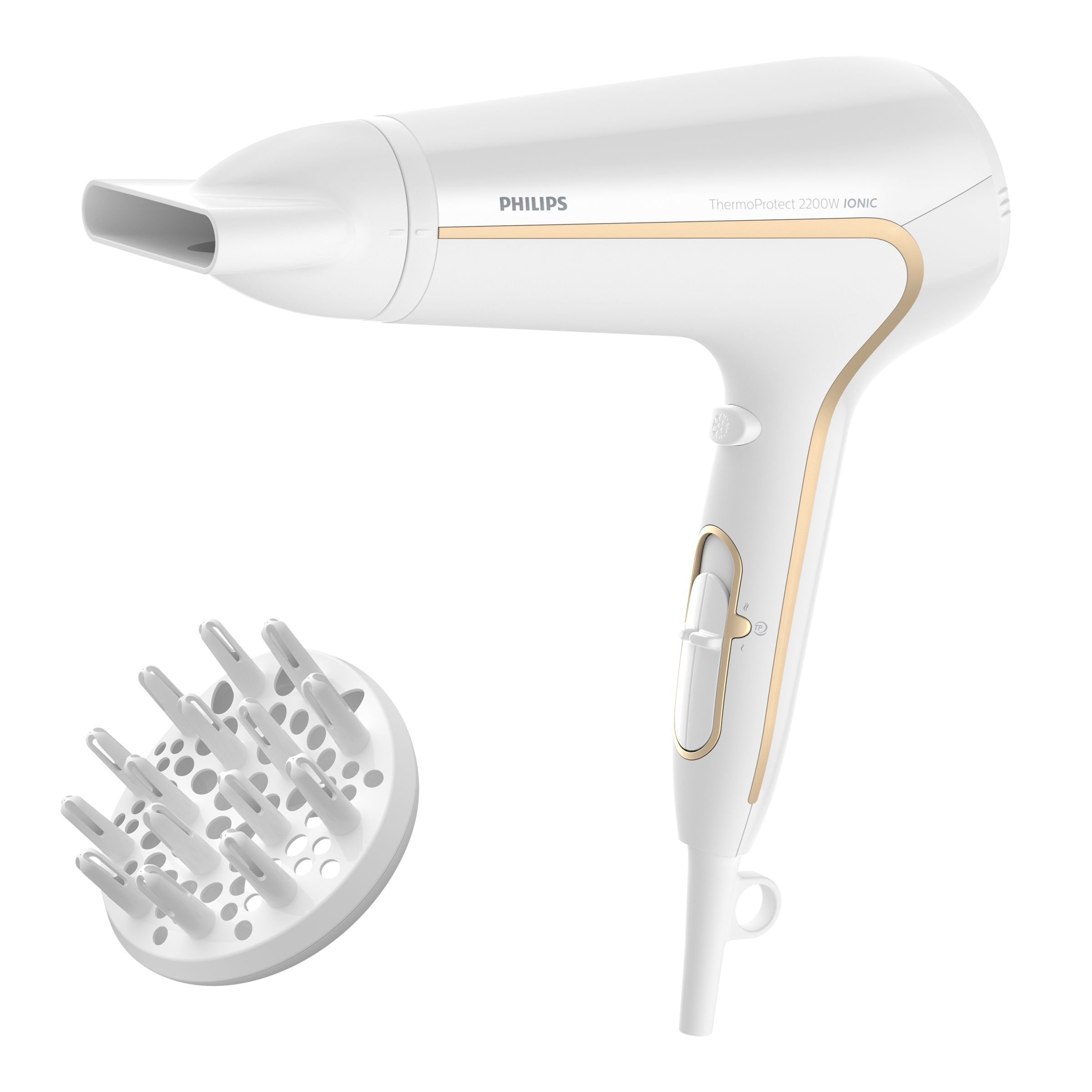 PHILIPS HP8232/00 ThermoProtect Ionic Haartrockner Weiß (2200 Watt)