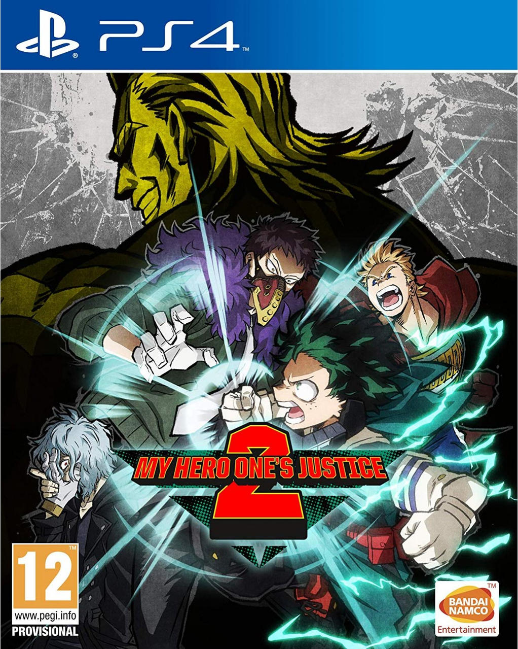 Játékborító több anime karakterrel. A szöveg: "My Hero One's Justice 2".