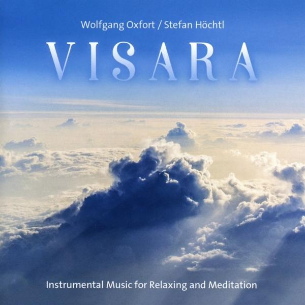 Albumcover 'Visara' von Wolfgang Oxfort / Stefan Höchtl. Blauer Himmel, weiße Wolken, Instrumentalmusik.