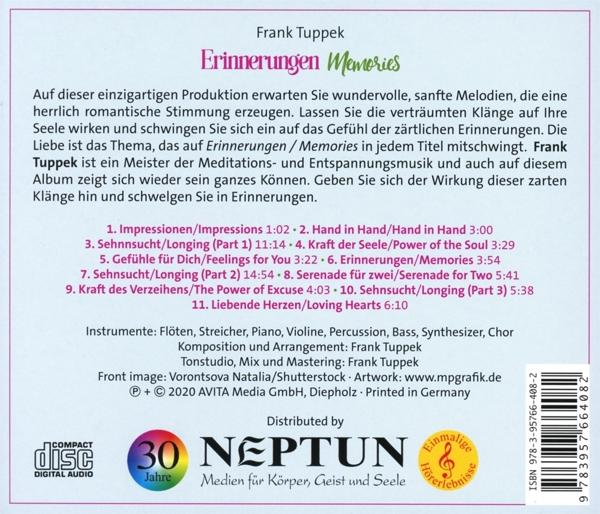Rückseite einer CD-Hülle mit Songtiteln und einer CD.