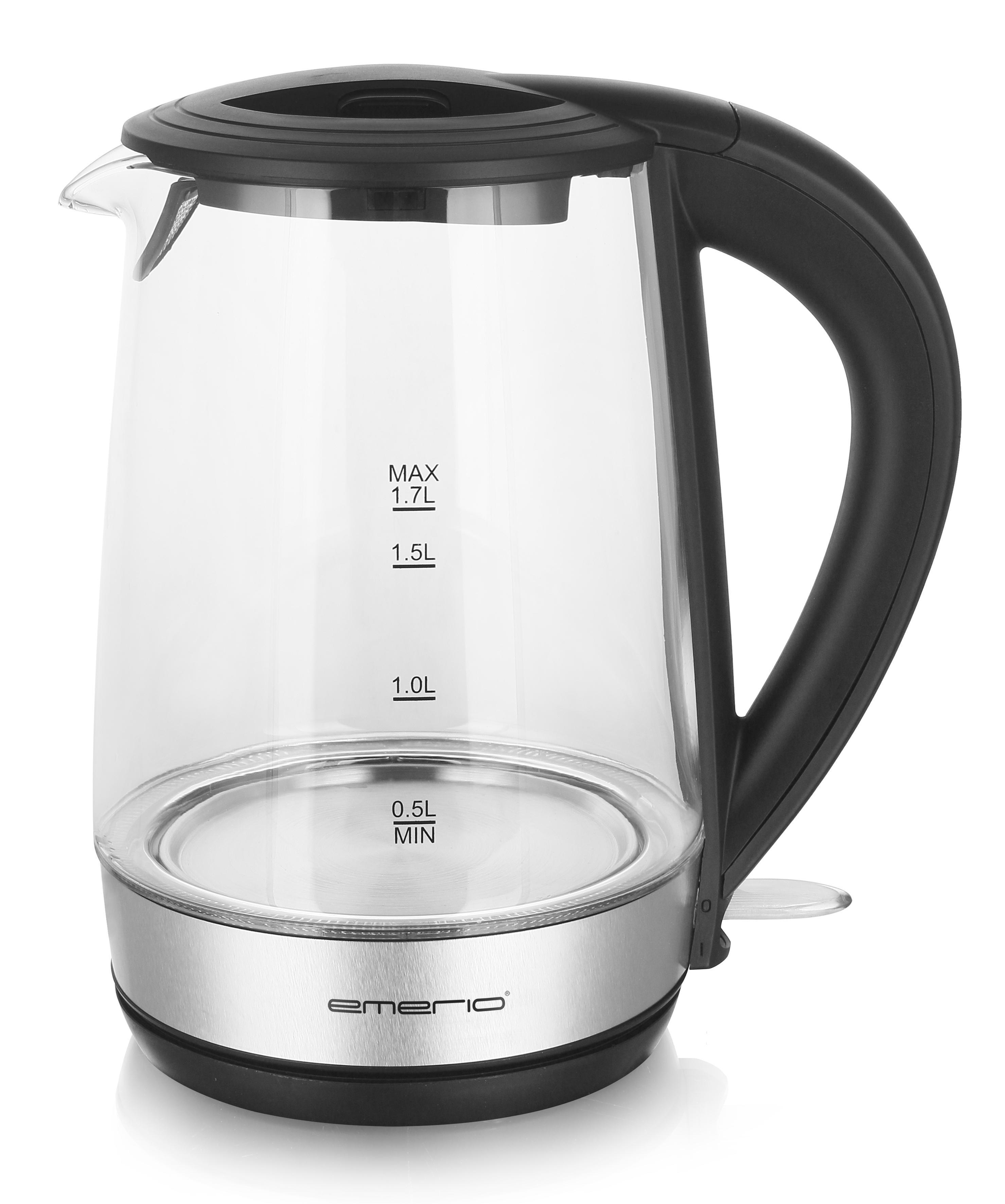 EMERIO WK-123131 Wasserkocher, Glas/Silber