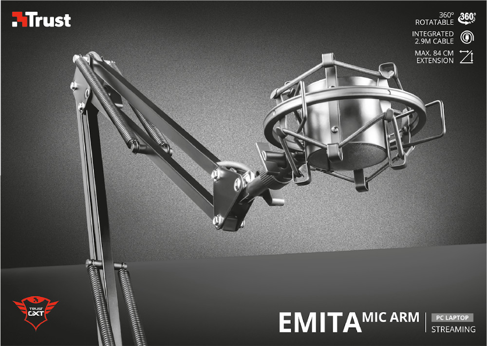 TRUST Bras réglable pour microphone GXT 253 Emita (22563)