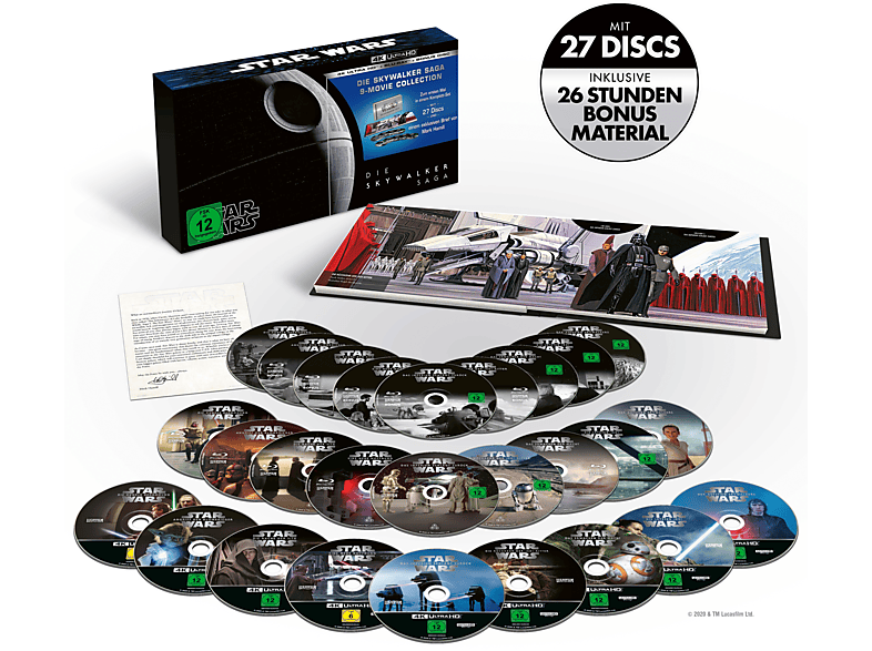 Star Wars Episode HD Blu-ray Die Ultra 4K 1-9 Saga Skywalker 