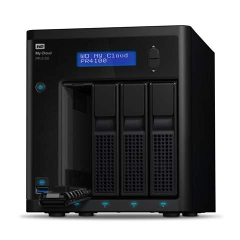 Servidor NAS - WD My Cloud Pro PR4100, Pro Series 4-Bay, 16 TB, Intel® Pentium® N3710, Negro