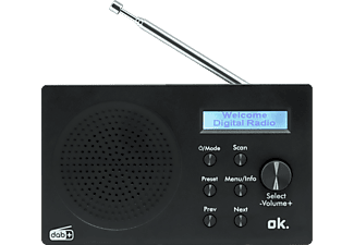 OK. ORD 101 BT-B Tragbares Digitalradio, DAB+, FM, DAB, Bluetooth, Schwarz