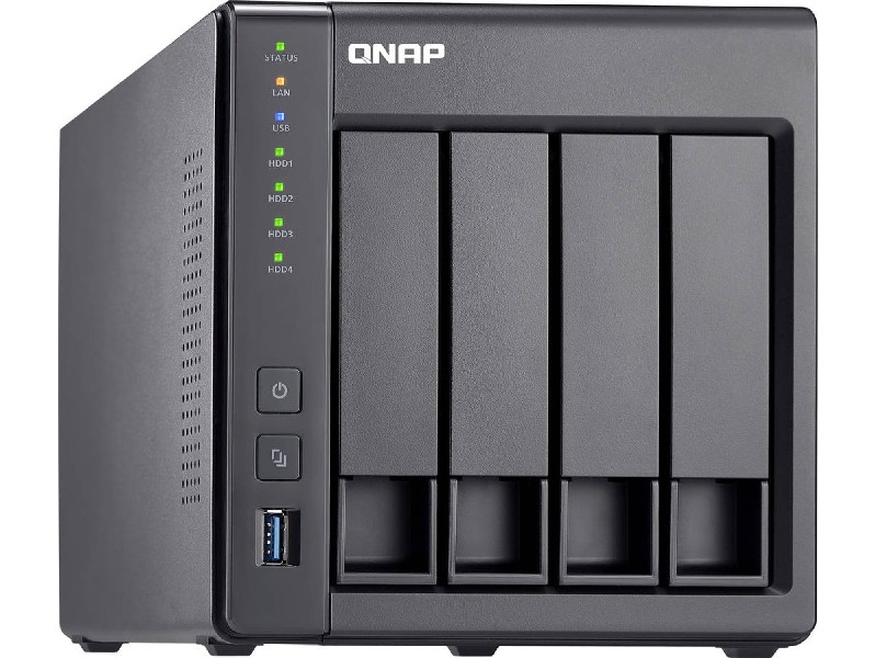 Servidor NAS - QNAP, TS-431X2, RAM de 8 GB, Nivel de ruido de 19.5 dB, Negro