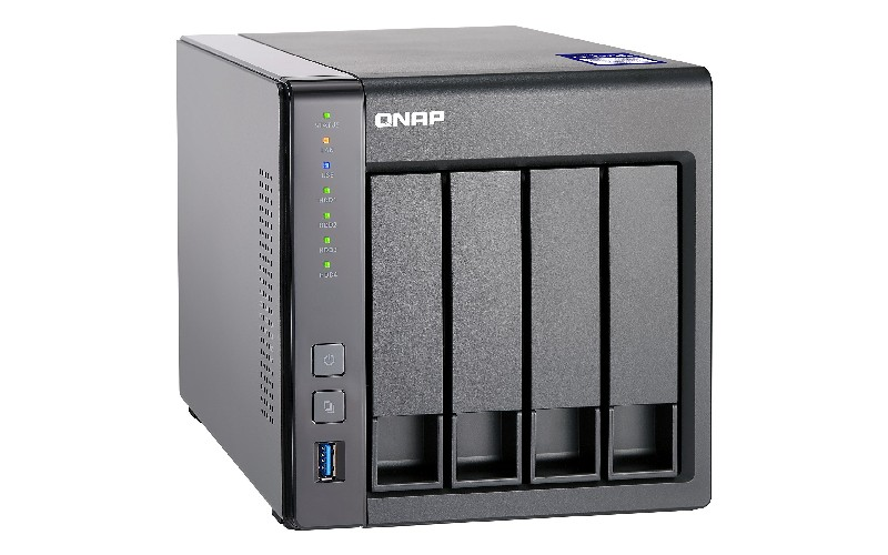 Servidor NAS - QNAP, TS-431X2, RAM de 8 GB, Nivel de ruido de 19.5 dB, Negro