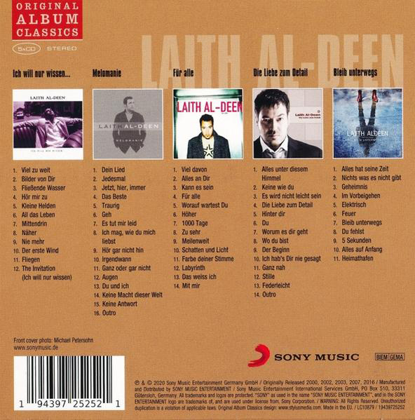 CD-Hülle mit Text und Bildern. Titelfoto eines Mannes.