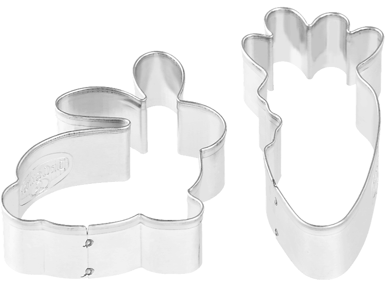 Dr. Oetker 1877 Ausstecher, Hase & Karotte 2er Set, silber