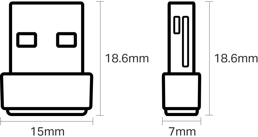 Two USB flash drives. One end is rectangular. The other end has a USB connector.