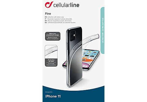 CELLULAR-LINE Case Fine voor Apple  iPhone 11 Transparant