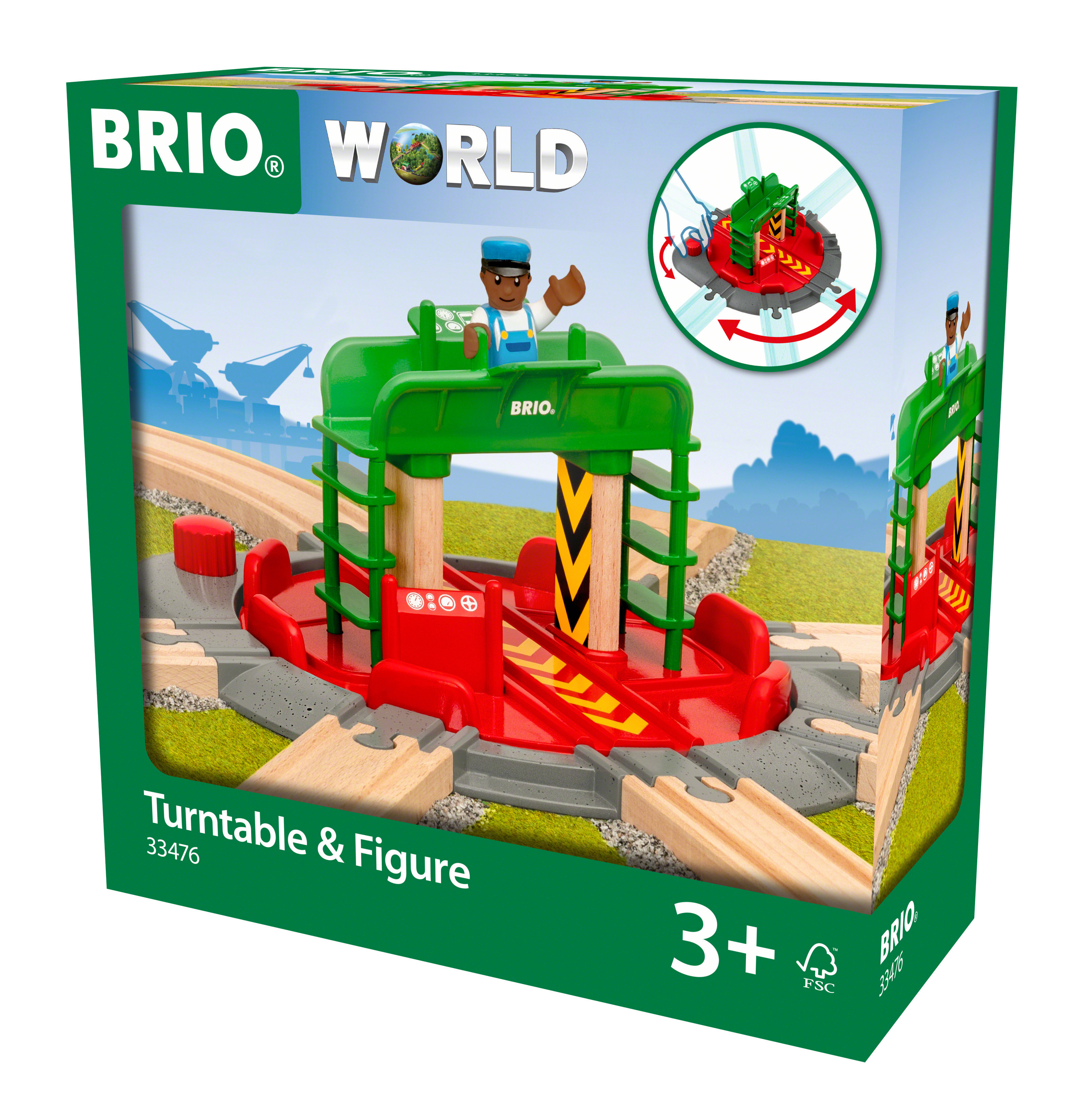 BRIO Lok-Drehscheibe mit Kontrollbrücke Kinderspielzeug Mehrfarbig
