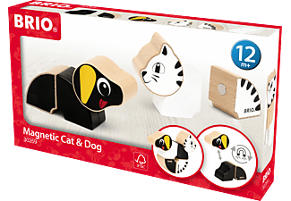 BRIO Magnet-Tiere Hund und Katze Magnettiere, Mehrfarbig