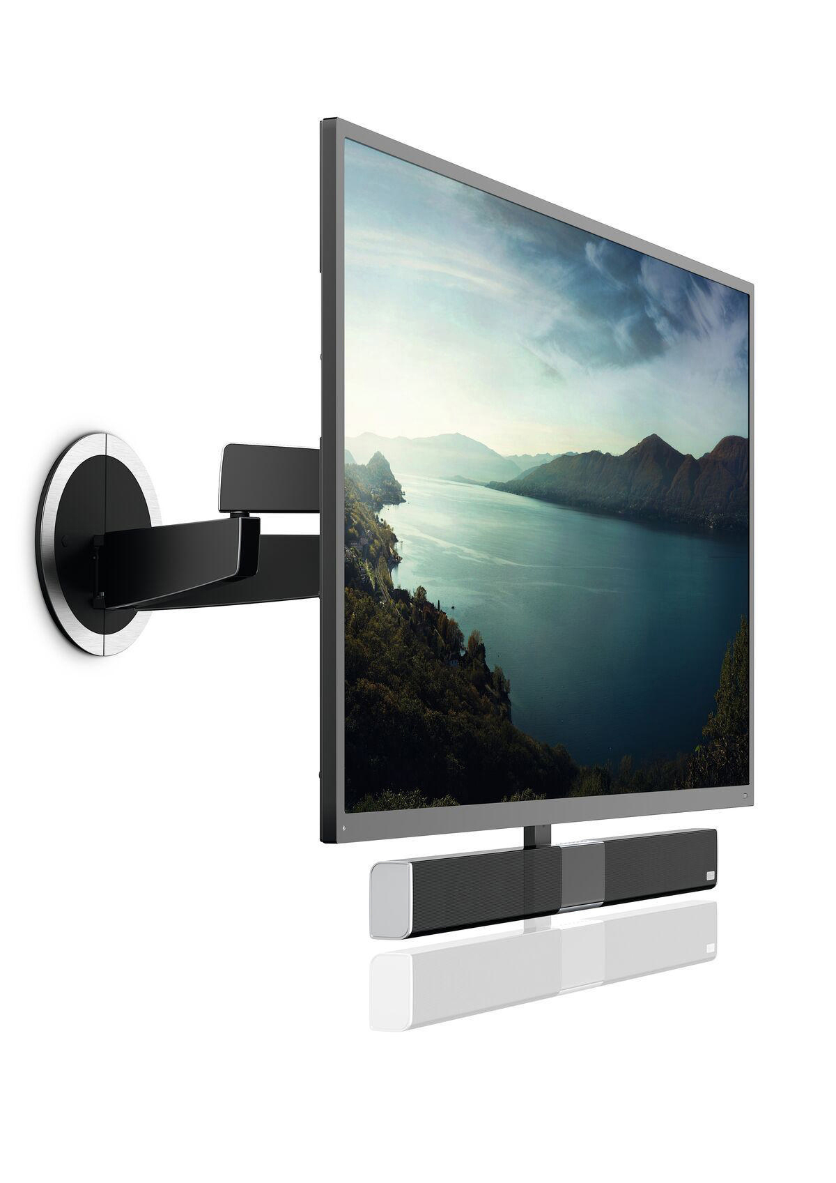 VOGEL´S Vogel's NEXT 8375 MotionSoundMount - Die TV-Wandhalterung mit integriertem Sound Wandhalterung, max. 65 Zoll, Schwarz