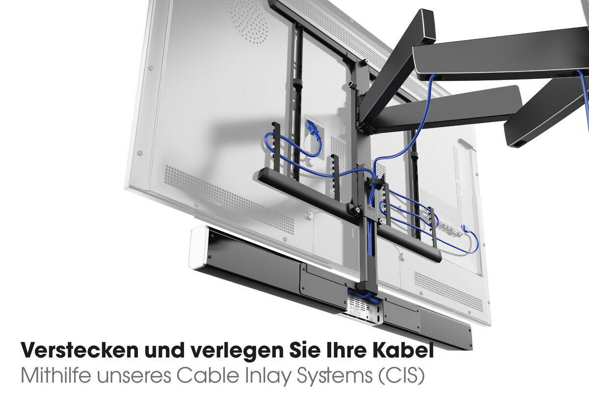 VOGEL´S Vogel's NEXT 8375 MotionSoundMount - Die TV-Wandhalterung mit integriertem Sound Wandhalterung, max. 65 Zoll, Schwarz
