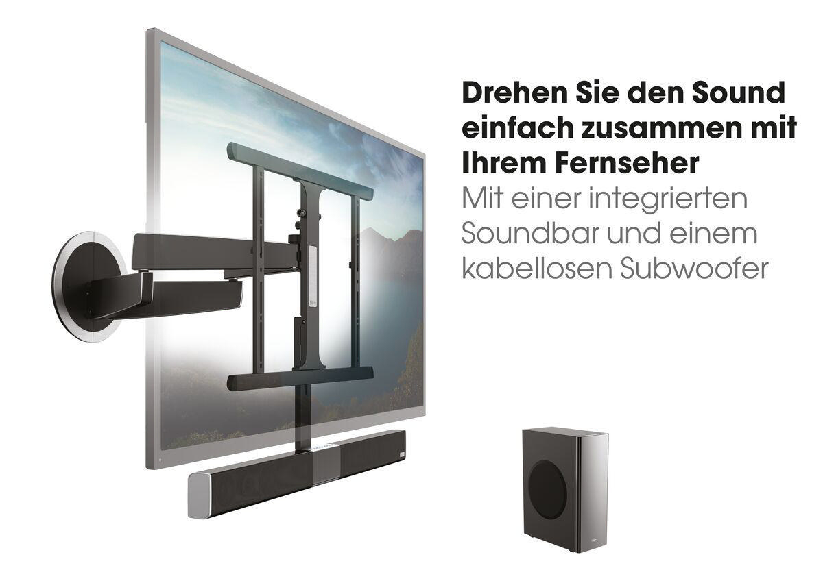 VOGEL´S Vogel's NEXT 8375 MotionSoundMount - Die TV-Wandhalterung mit integriertem Sound Wandhalterung, max. 65 Zoll, Schwarz