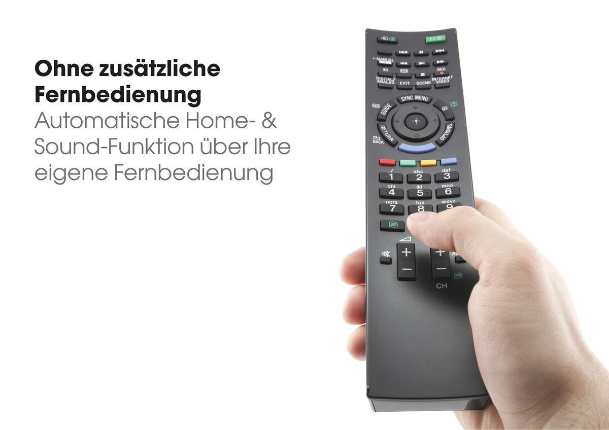 VOGEL´S Vogel's NEXT 8375 MotionSoundMount - Die TV-Wandhalterung mit integriertem Sound Wandhalterung, max. 65 Zoll, Schwarz