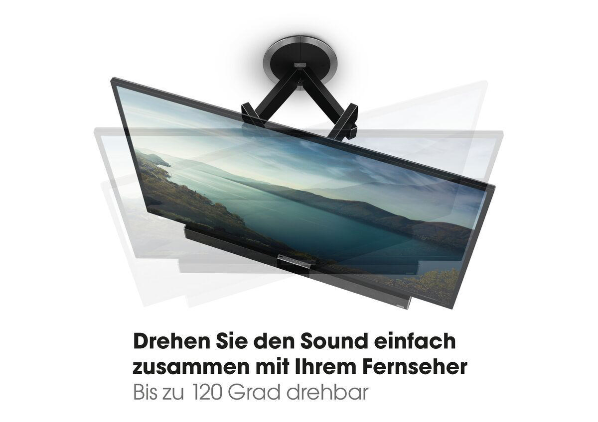VOGEL´S Vogel's NEXT 8375 MotionSoundMount - Die TV-Wandhalterung mit integriertem Sound Wandhalterung, max. 65 Zoll, Schwarz