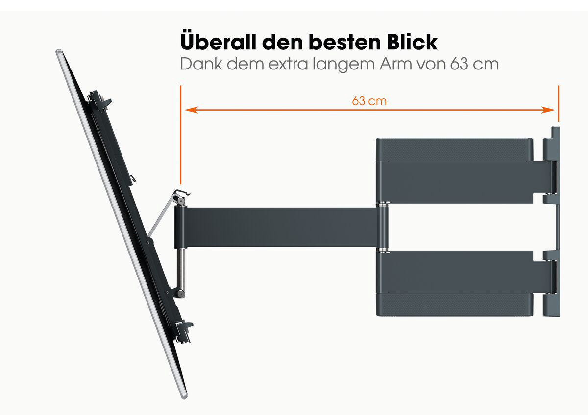 VOGEL´S Thin 445 Wandhalterung, max. 55 Zoll, Schwenkbar, Neigbar, Schwarz
