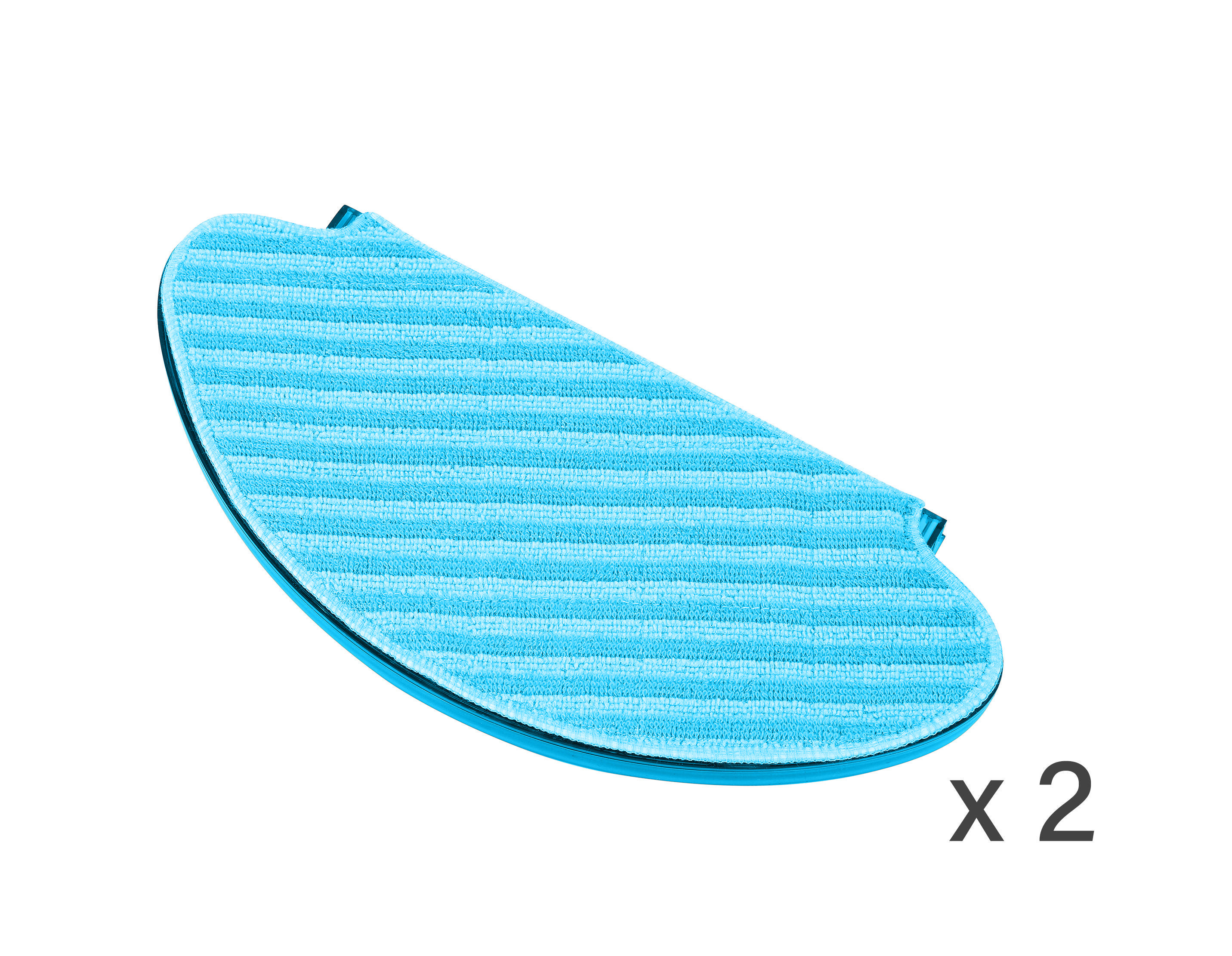 Zwei blaue Wischmopps mit Streifenmuster auf weißem Hintergrund.