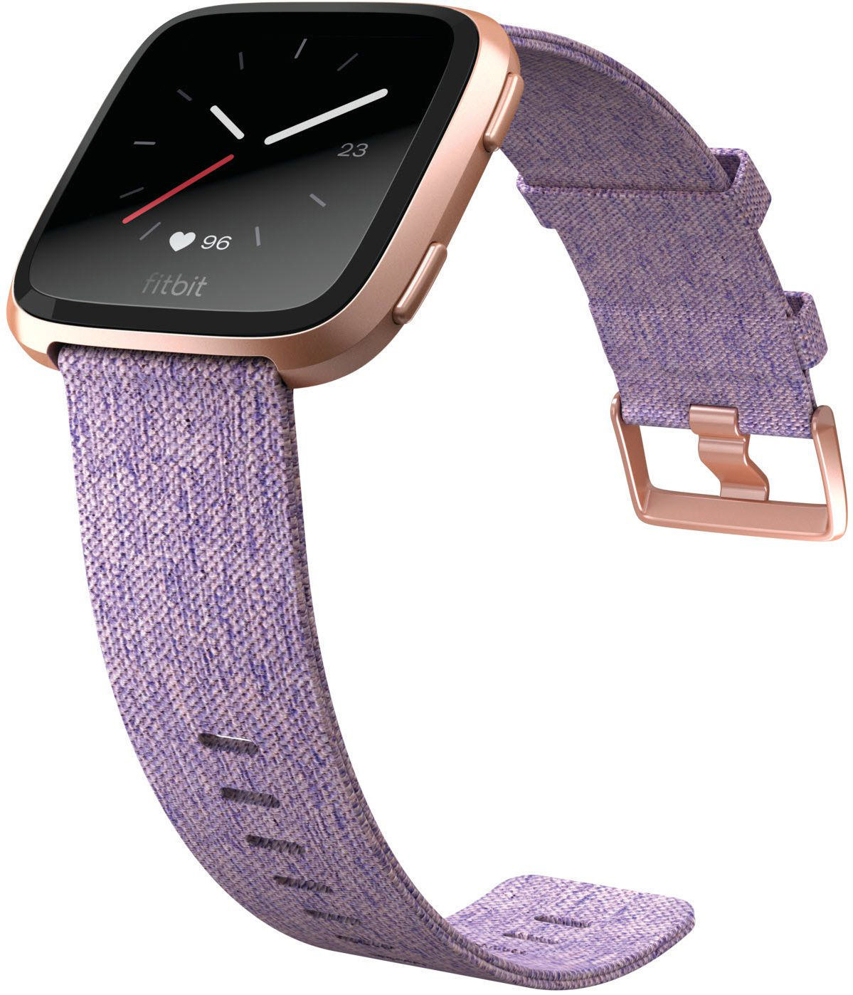 Woven Aluminium SE FITBIT Versa S-L, Smartwatch Gewebearmband, Lavender