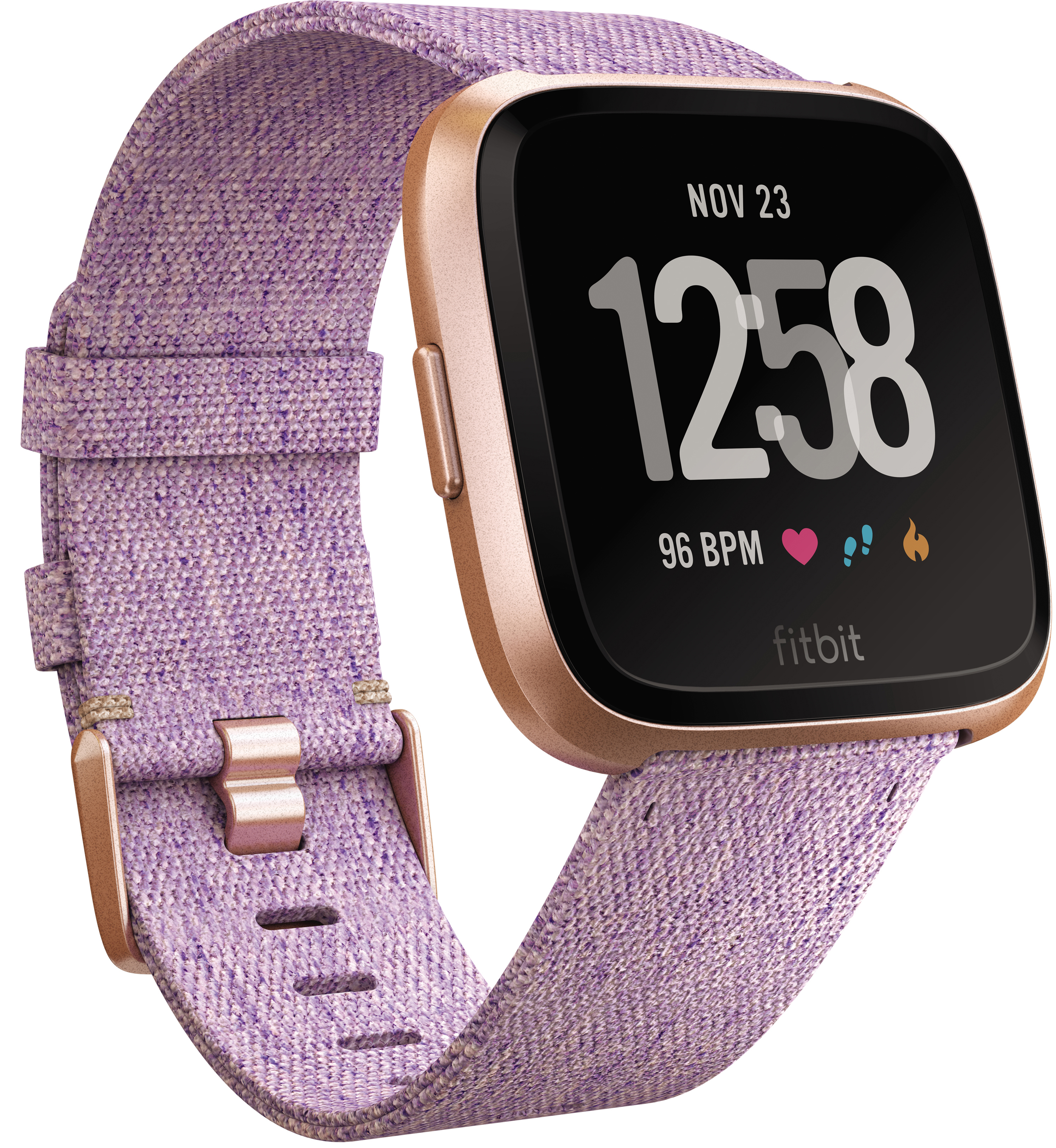 FITBIT Versa SE Smartwatch Aluminium Gewebearmband, S-L, Lavender Woven