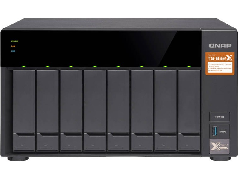 Servidor NAS - QNAP TS-832X Alpine AL-324 Ethernet Torre NAS Negro
