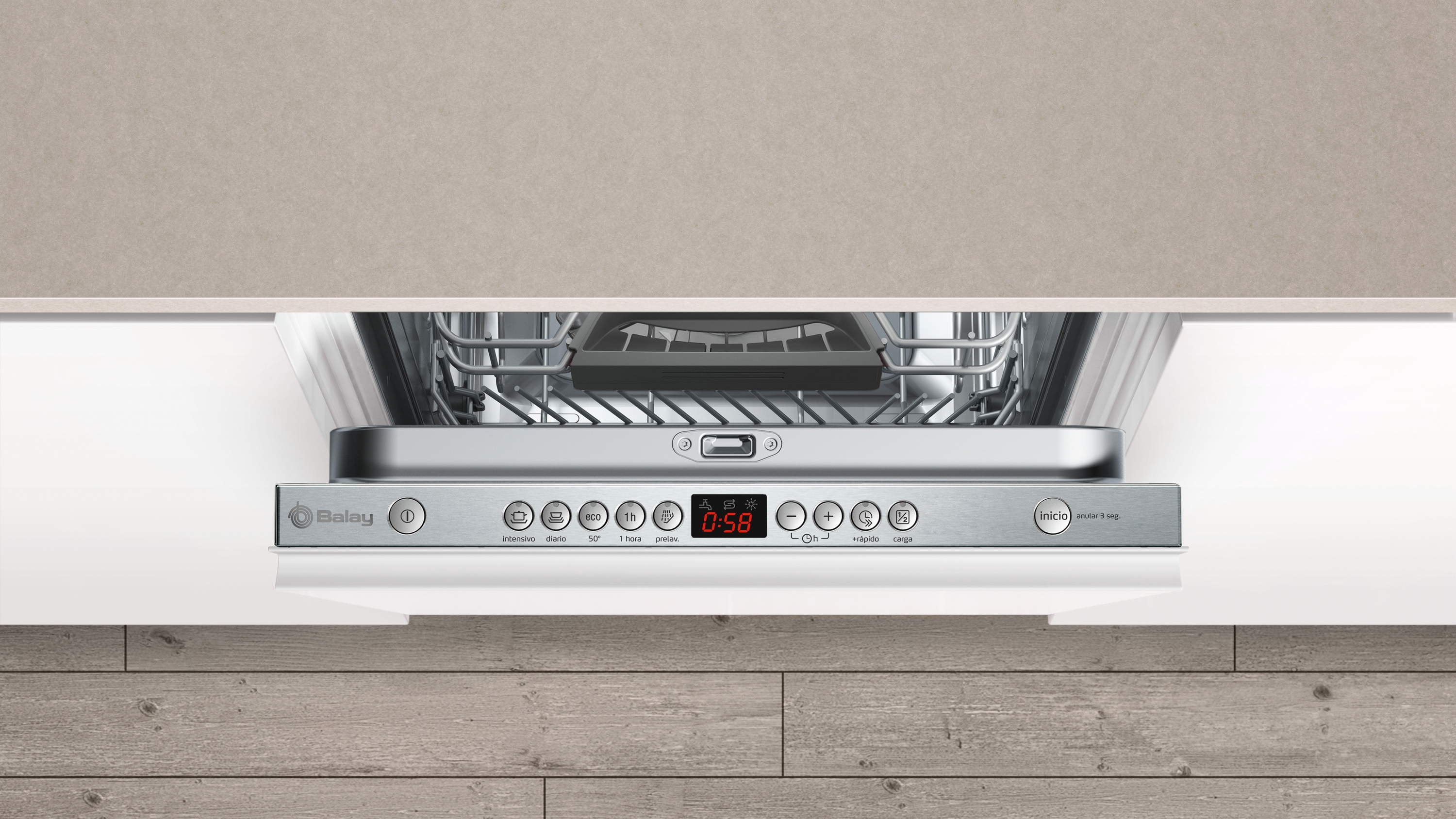 Lavavajillas - Balay 3VT532XA, 45 cm, 10 servicios, Programación diferida hasta 24 h, 5