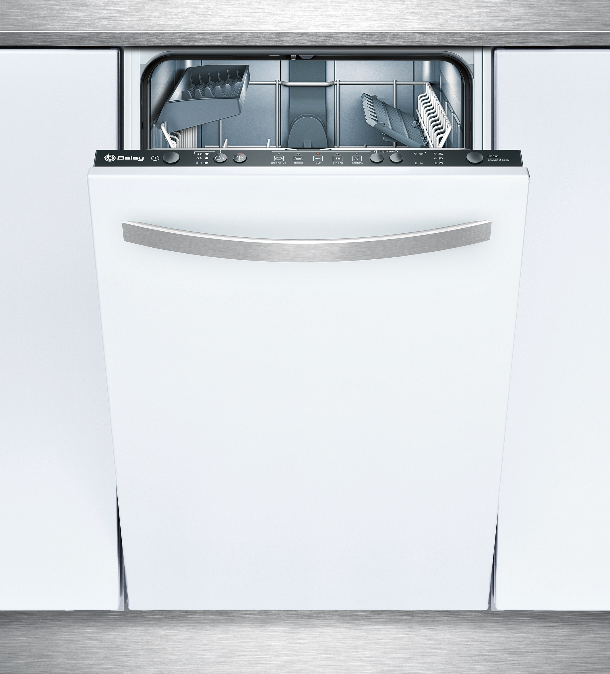 Lavavajillas - Balay 3VT305NA, Integrado, Clase energética A+, Motor ExtraSilencio, 9 servicios