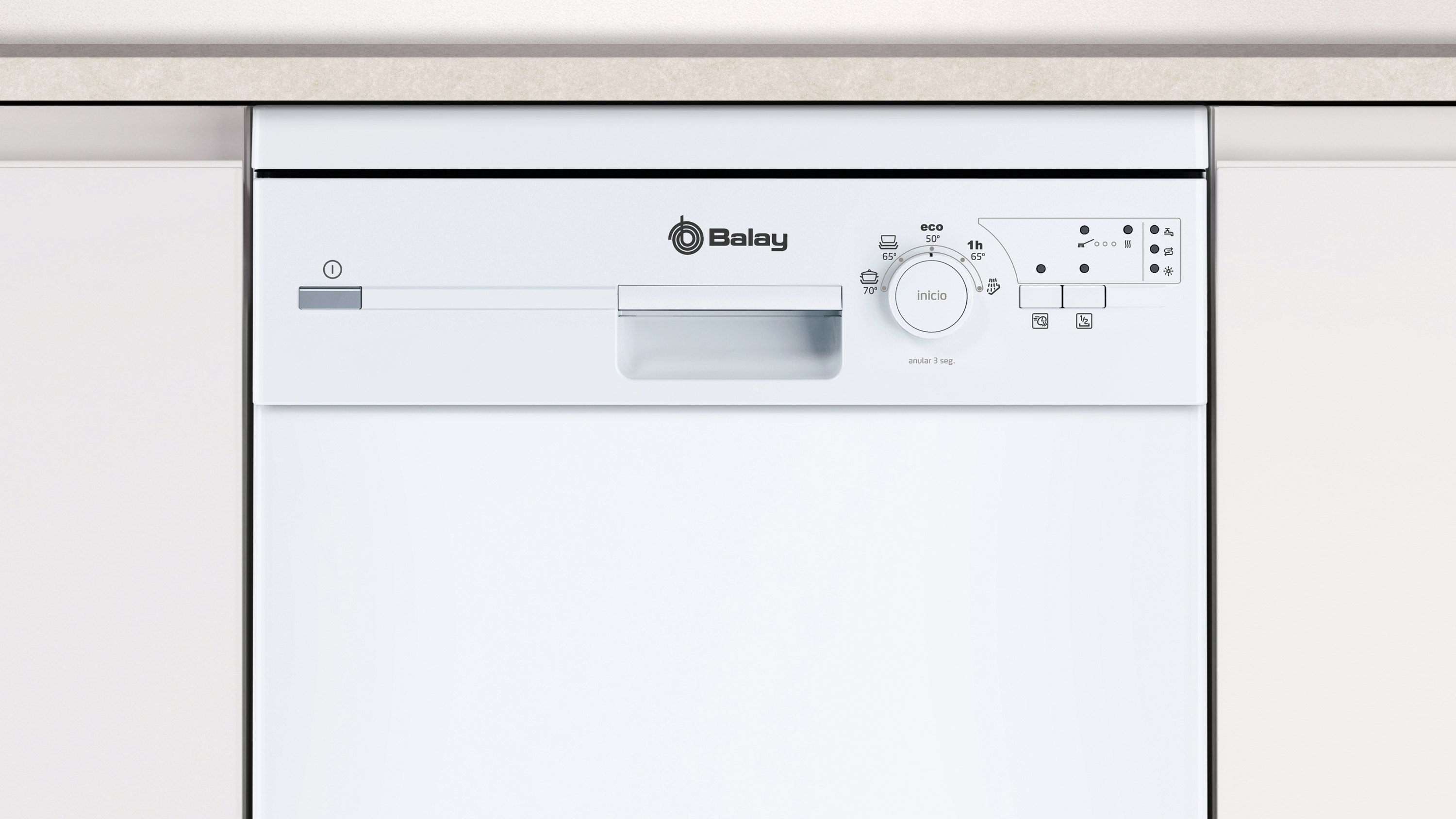 Lavavajillas - Balay 3VN303BA, 45 cm, 9 servicios, 5 programas, Motor ExtraSilencio