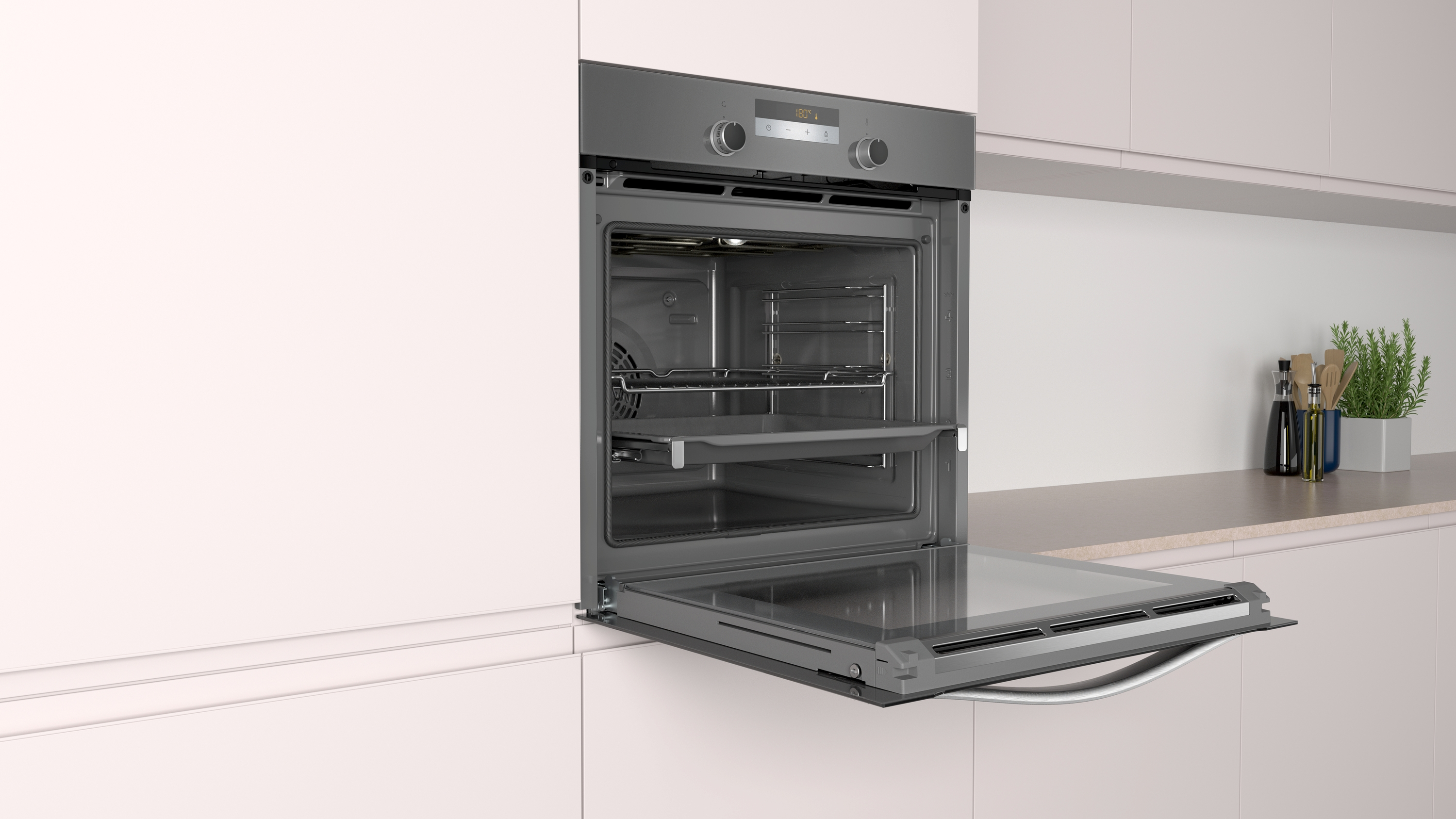 Horno - Balay 3HB5848A0, 71 L, Pirolítico, Multifunción, Pirolítico, Auto Chef, Antracita