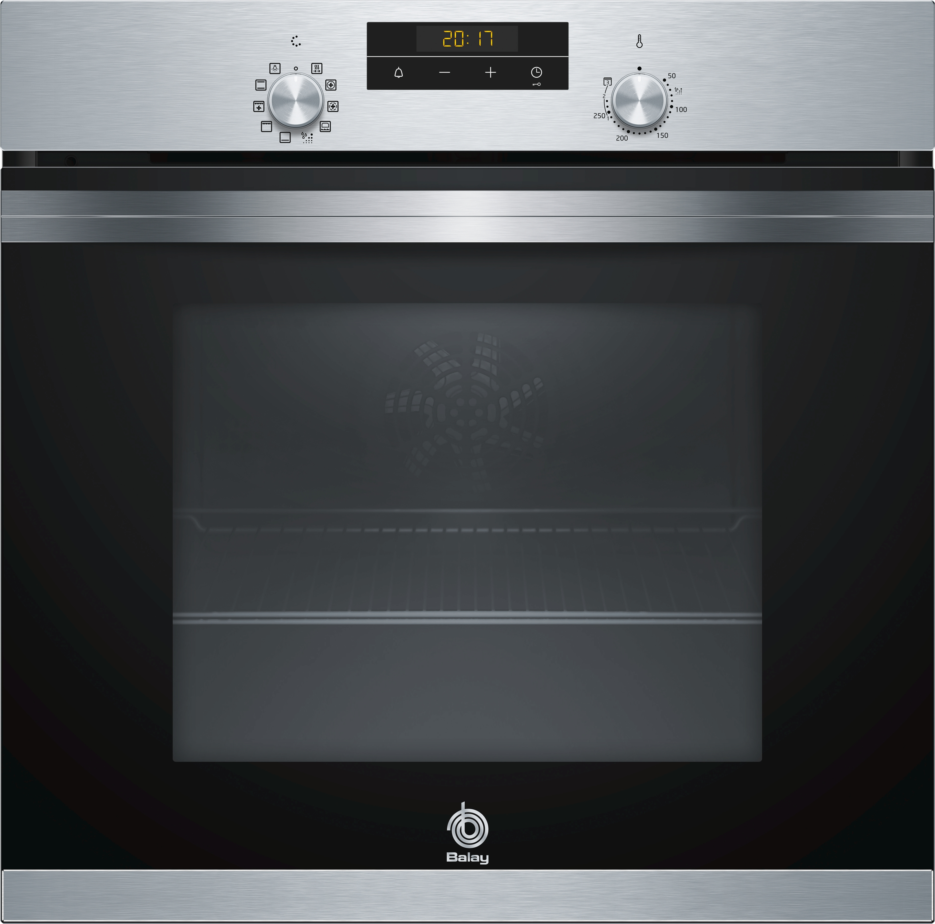 Horno multifunción - Balay 3HB433CX0, 60 cm, 71 L, 7 funciones, Aqualisis, Mandos ocultables