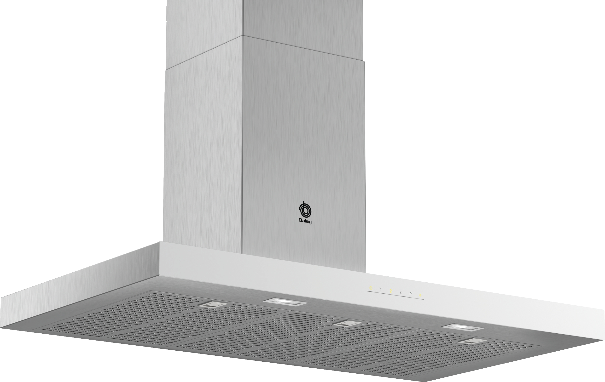 Campana decorativa - Balay 3BC097GBC, Decorativa, 710 m³/h, 65 dB, 90 cm, Blanco
