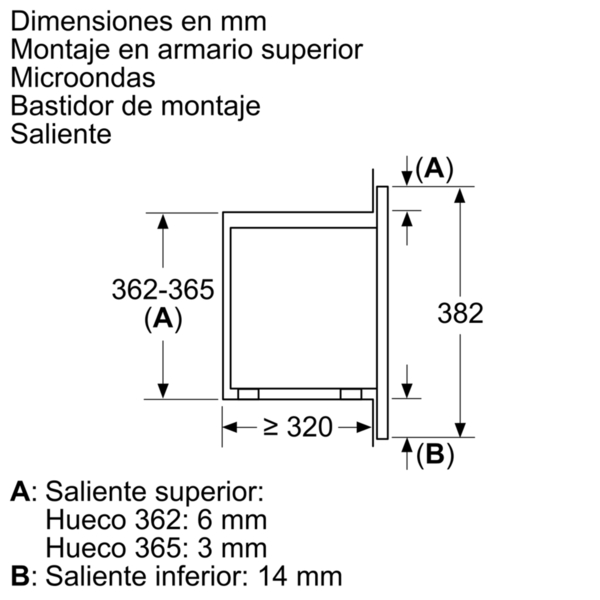 Documento técnico de Balay con consumo de energía y especificaciones del aparato.