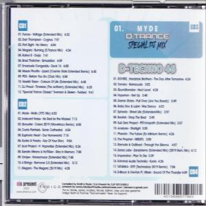 CD-Cover mit Titelliste und Künstlerinformationen. Das Cover zeigt Text und Hintergrundbilder.