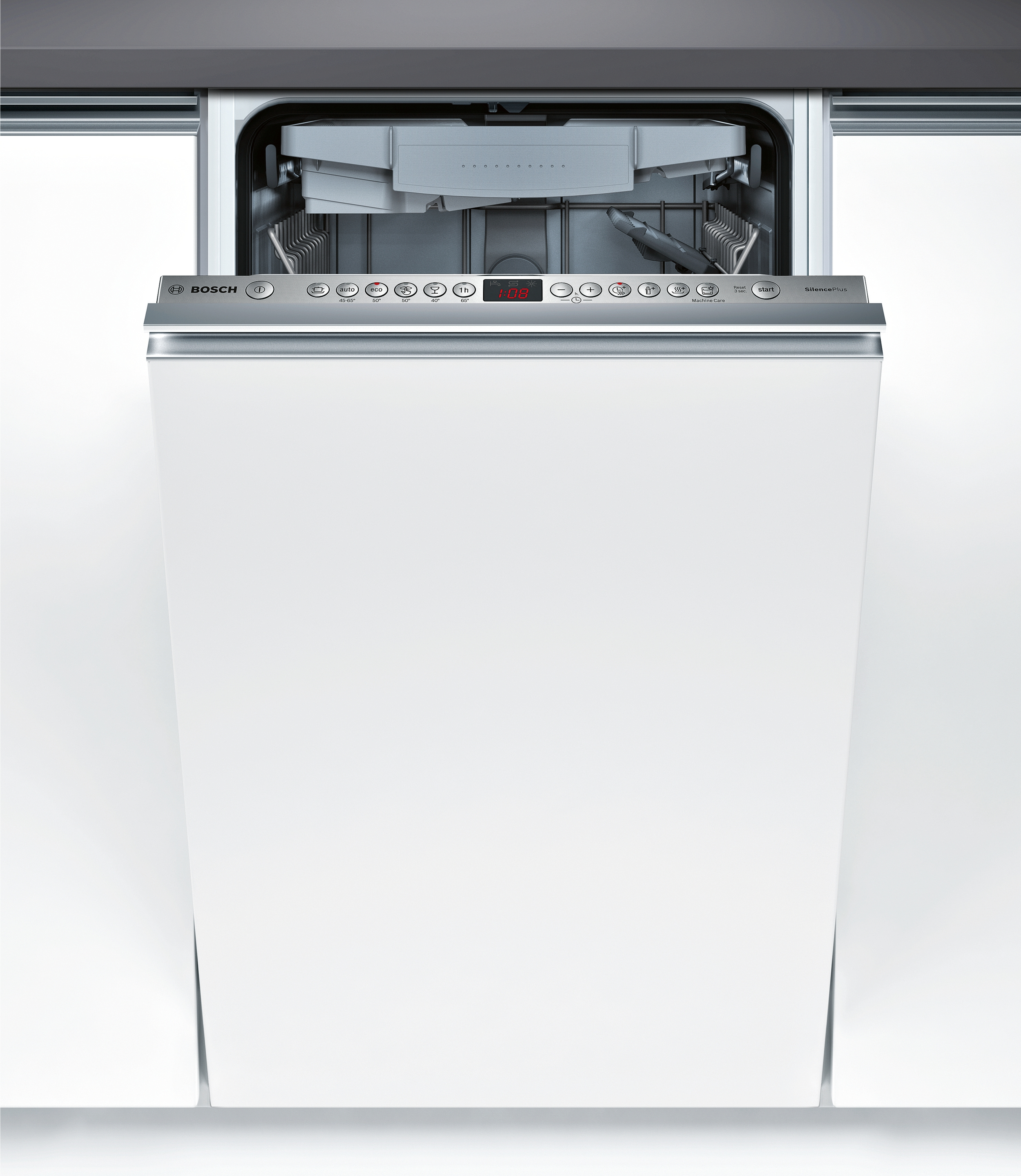 Lavavajillas integrable - Bosch SPV46FX00E, 10 servicios, 6 programas, 45 cm, Display, Inox