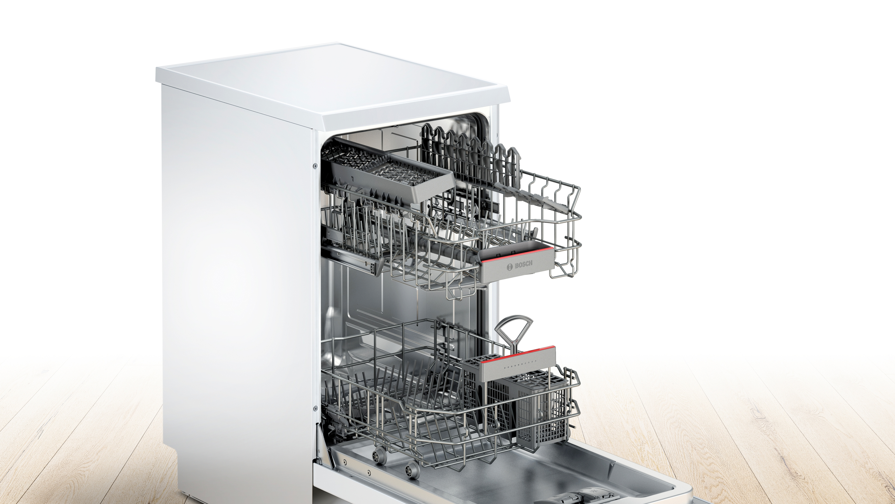 Lavavajillas - Bosch SPS46IW07E, 9 Servicios, 6 Programas, Motor EcoSilence, Programación diferida, A++,Blanco