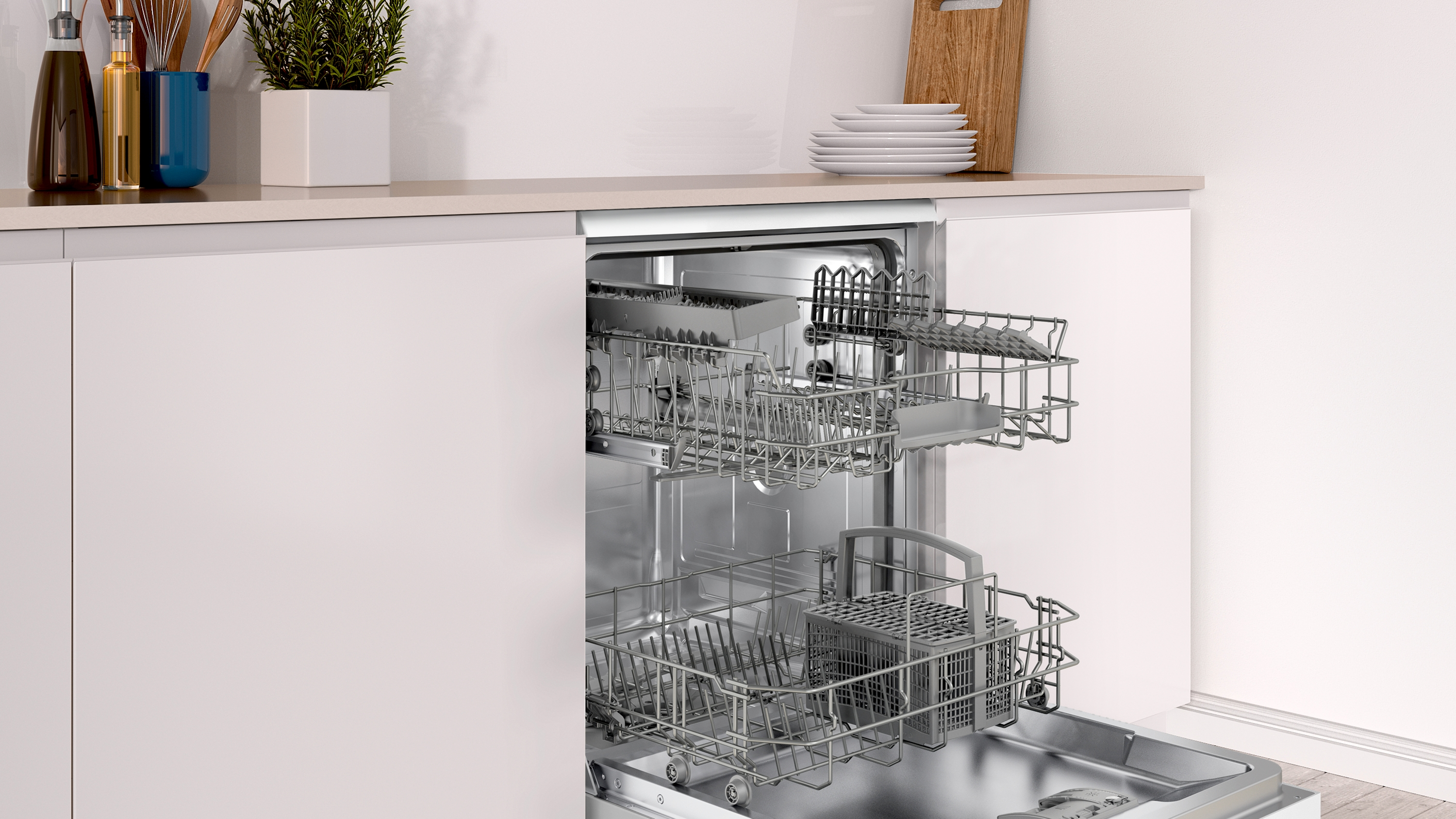 Lavavajillas - Siemens SMS25DW05E, 2400 W, 50-60 Hz, A++, Blanco