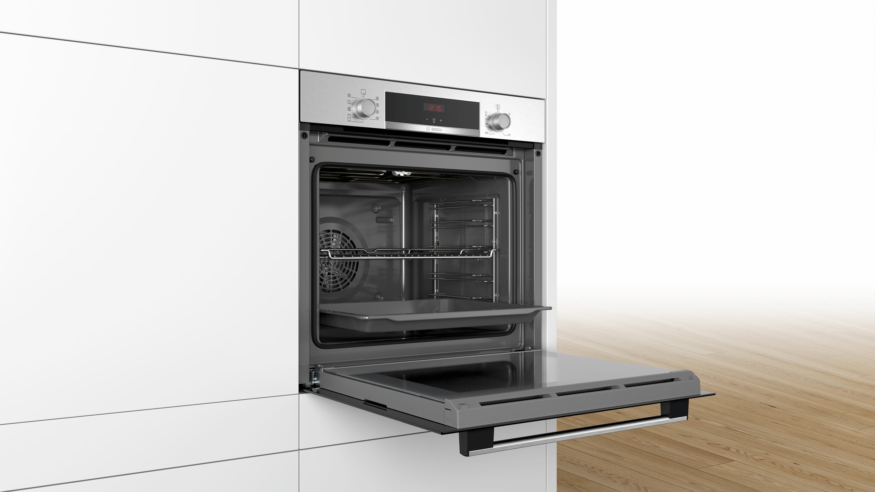 Horno - Bosch HBA512BR0, Con display LED, Multifunción, 71 L, A, Puerta abatible, Display LED