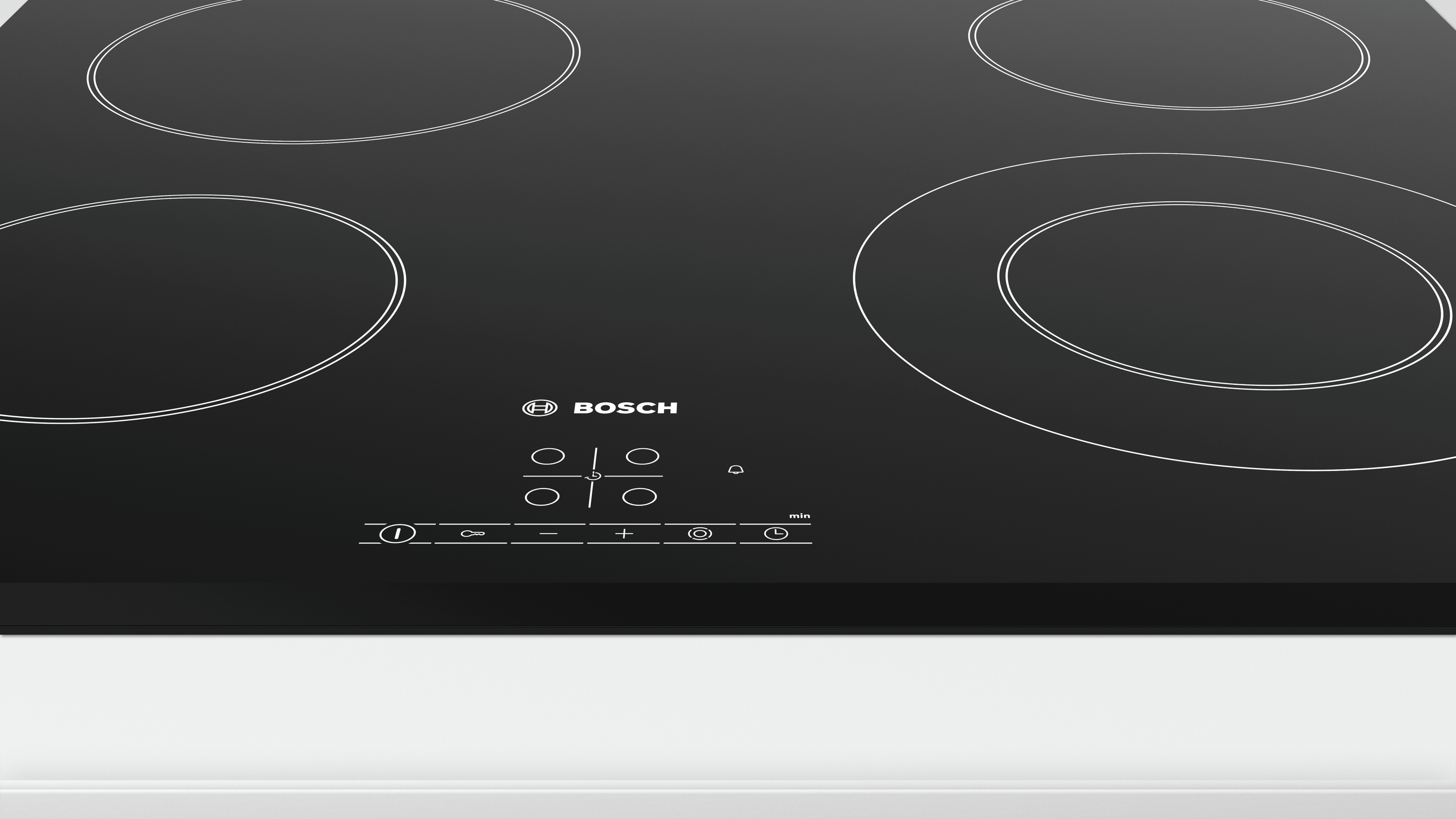 Encimera - Bosch PKF631B17E Vitrocerámica, 4 zonas, Programable, Función memoria