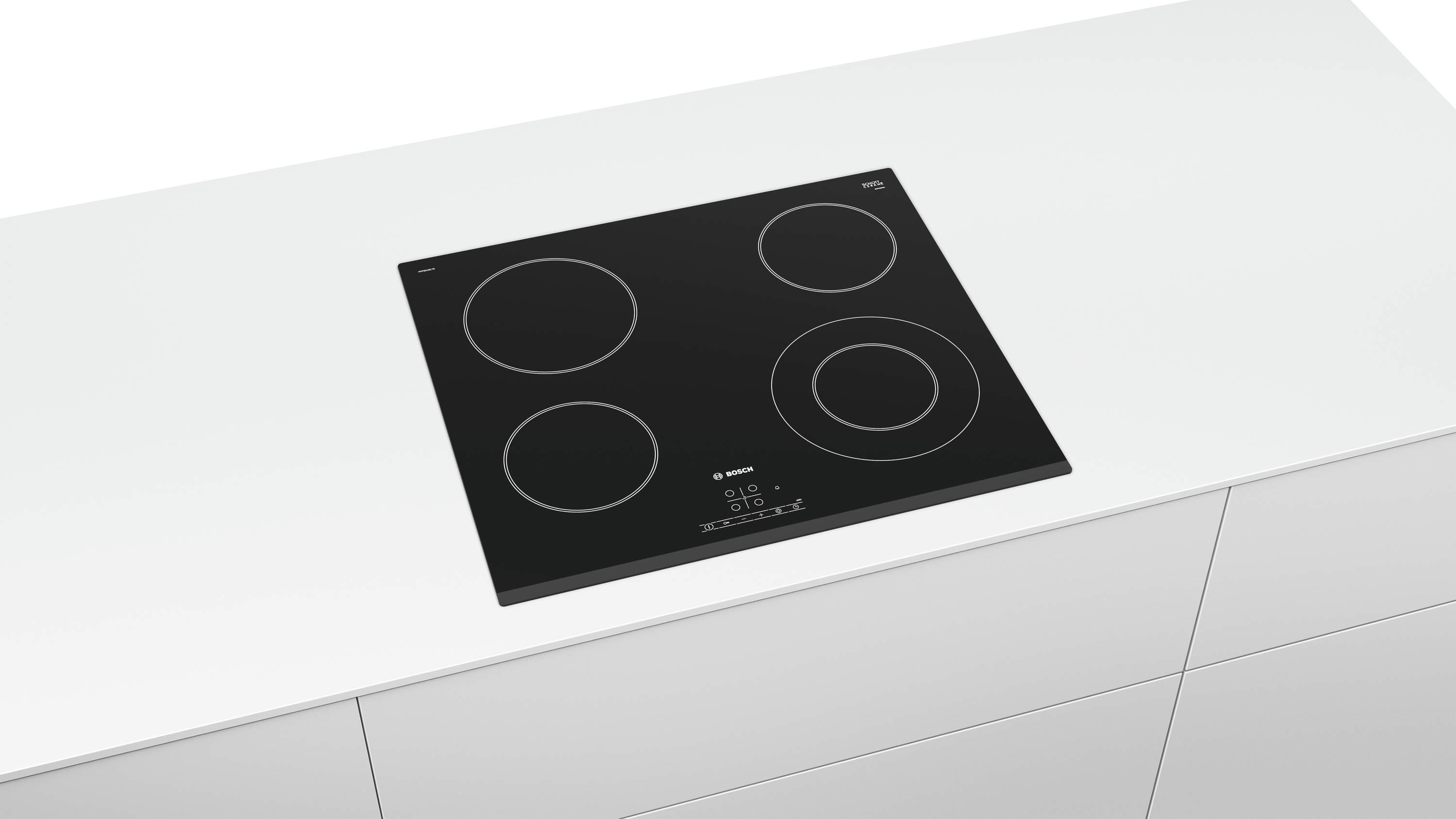 Encimera - Bosch PKF631B17E Vitrocerámica, 4 zonas, Programable, Función memoria