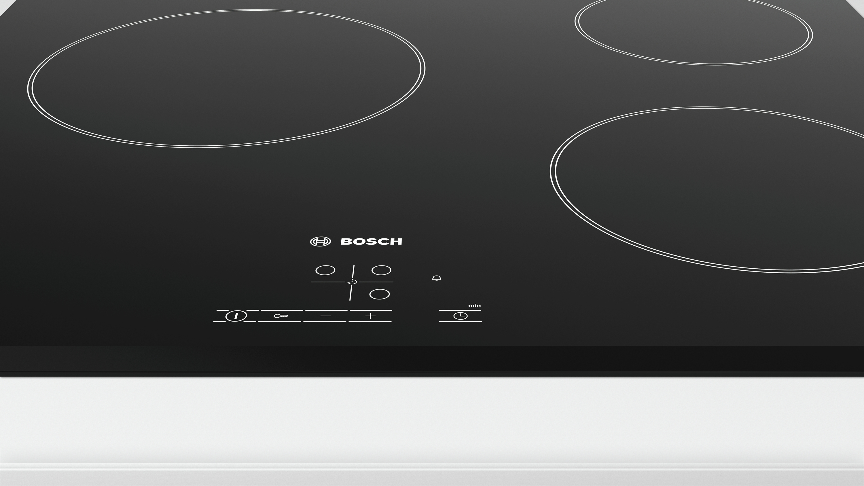 Encimera - Bosch PKM631B17E Vitrocerámica, 3 zonas, Biselado frontal